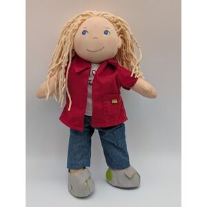 Haba Blond Girl Doll 13 Inch I Love Trucking Stuffed Toy